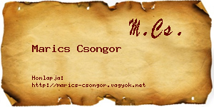 Marics Csongor névjegykártya